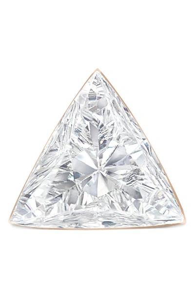 Shop Maria Tash Diamond Triangle Single Stud Earring In Rose Gold