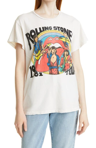 Shop Madeworn Unisex The Rolling Stones 1981 Tour Graphic Tee In Off White