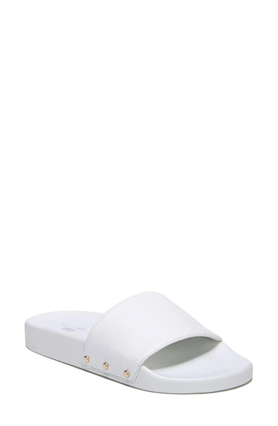 Shop Dr. Scholl's Pisces Slide Sandal In White Leather