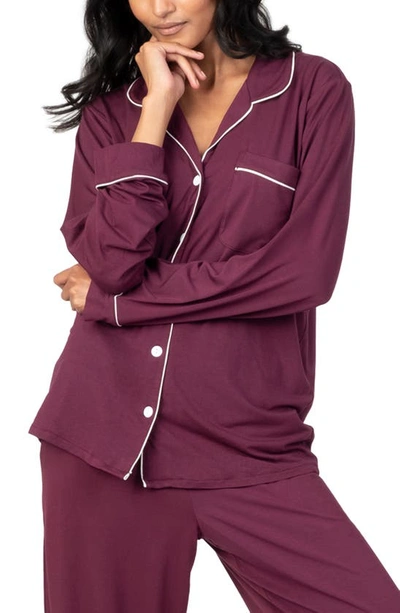 Shop Lively The All Day Lounge Shirt In Plum