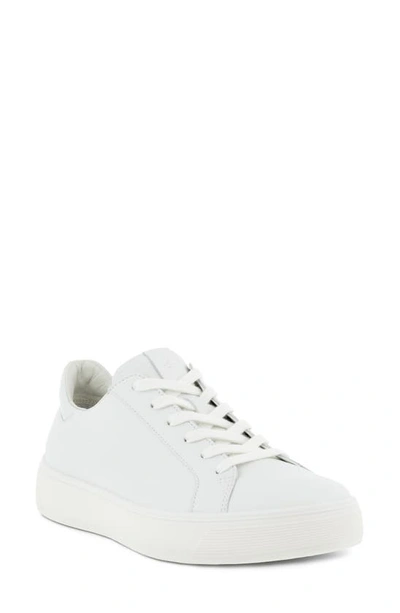 Shop Ecco Street Tray Sneaker In White Leather