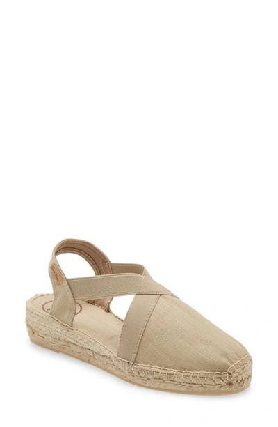 Shop Toni Pons Verona Wedge Espadrille In Stone Fabric