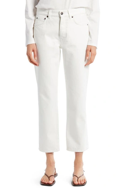 Shop The Row Lesley Straight Crop Jeans In White