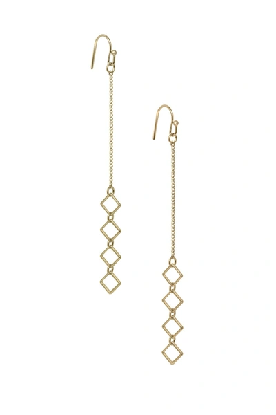 Shop Ettika Geo Chain Dangle Earrings In Gold