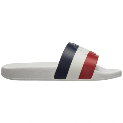 Shop Moncler Women's Slippers Sandals In White