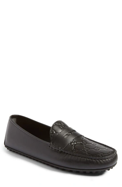 Shop Gucci Driving Shoe In Nero