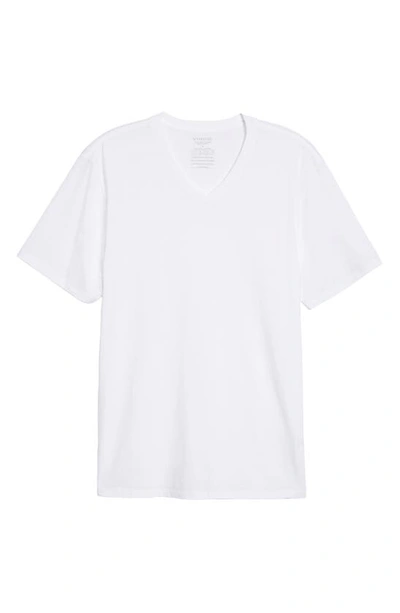 Shop Vince Pima Cotton Slim Fit V-neck T-shirt In Optic White
