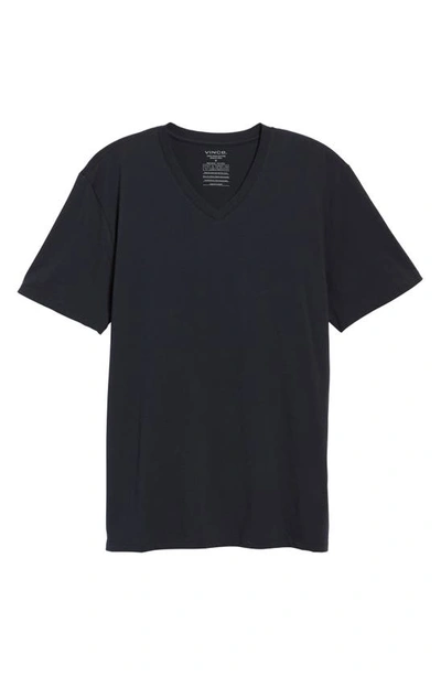 Shop Vince Pima Cotton Slim Fit V-neck T-shirt In Coastal Blue