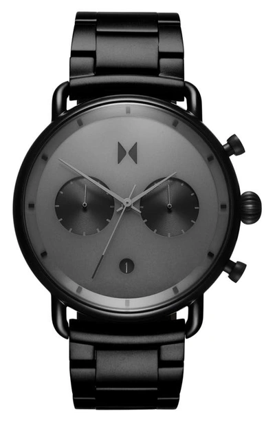 Shop Mvmt Blacktop Chronograph Bracelet Watch, 47mm In Black/ Black
