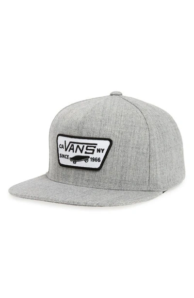 Vans 'full Patch' Snapback Hat - Grey In Heather Grey | ModeSens