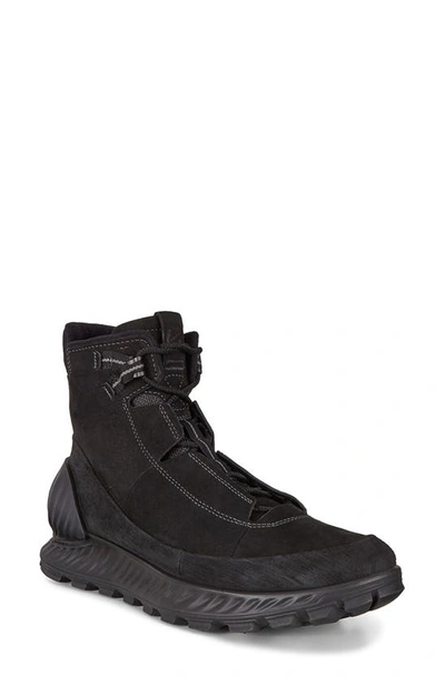 Shop Ecco Exostrike Hydromax Boot In Black Leather