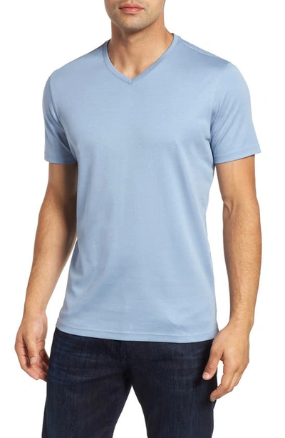 Shop Robert Barakett Georgia Regular Fit V-neck T-shirt In Blue Lagoon