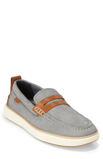 Shop Cole Haan Cloudfeel Penny Loafer In Ironstone Nubuck