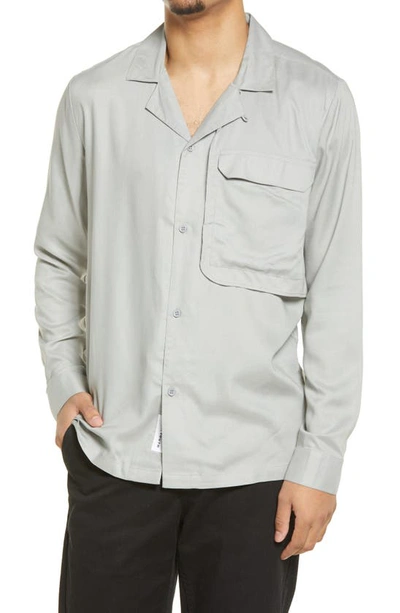 Shop Native Youth Utility Button-up Shirt In Grey