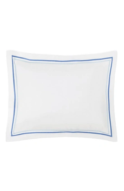 Shop Matouk Essex Cotton Percale Boudoir Sham In Azure