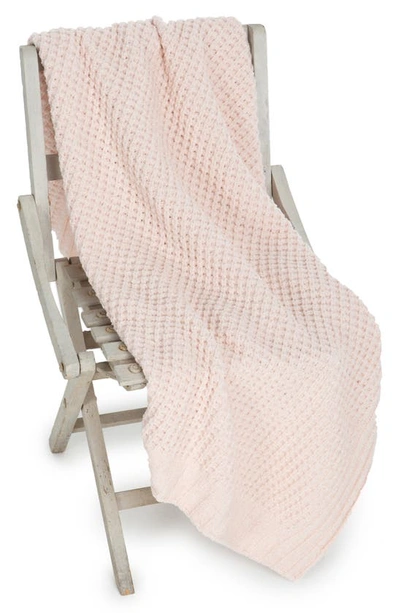 Shop Barefoot Dreamsr Barefoot Dreams Waffle Knit Baby Blanket In Heathered Pink