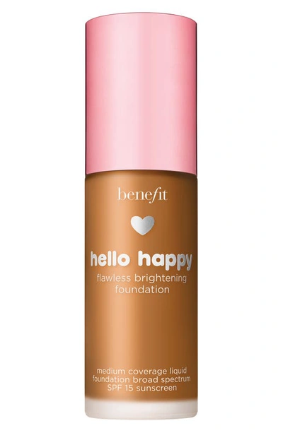Shop Benefit Cosmetics Benefit Hello Happy Flawless Brightening Foundation Spf 15, 1 oz In Shade 8- Tan Warm
