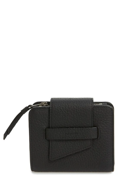 Shop Allsaints Small Ray Leather Wallet In Black