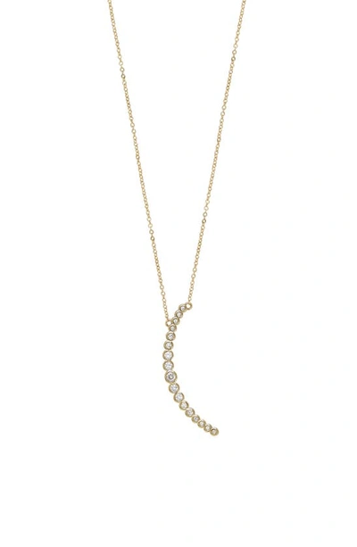 Shop Ettika Crystal Crescent Pendant Necklace In Gold
