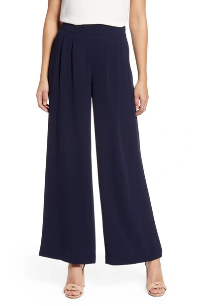 Shop 1.state Crepe Wide Leg Pants In Blue Night