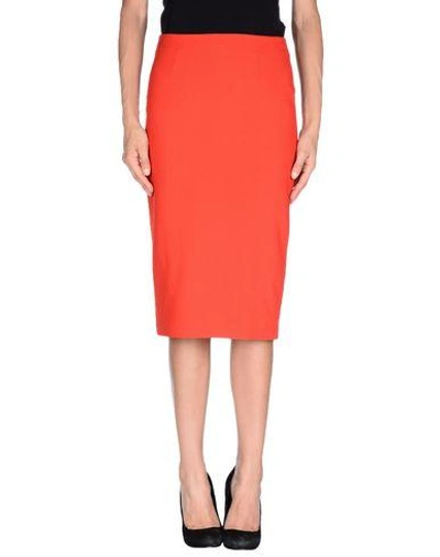 Shop American Retro Knee Length Skirt In Red