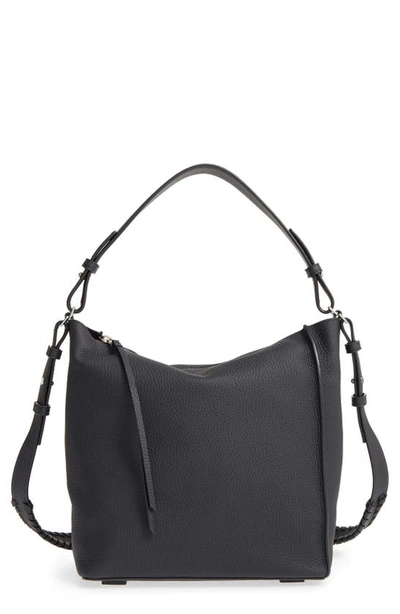 Shop Allsaints Kita Leather Shoulder/crossbody Bag In Black