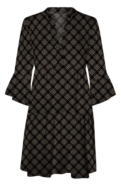 Vero Moda Kay Bell Sleeve Minidress In Black