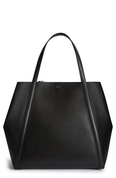 Shop Reiss Norton Leather Tote In Black
