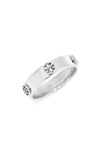 Shop Tory Burch Miller Stud Ring In Tory Silver
