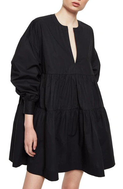 Shop Anine Bing Addison Long Sleeve Dress In Black