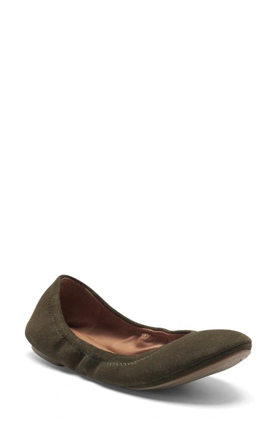 Shop Lucky Brand 'emmie' Flat In Ivy Suede