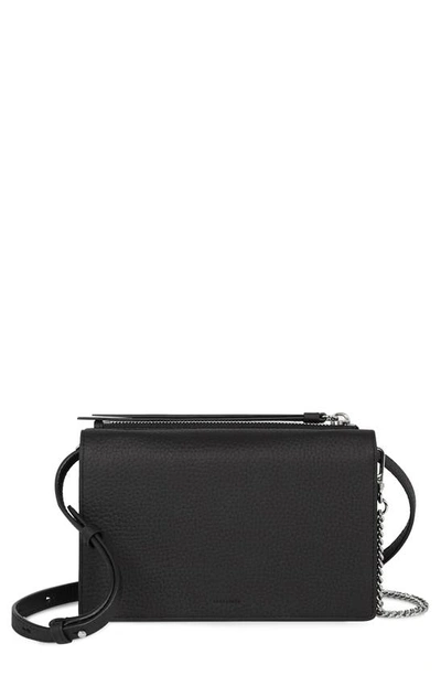 Shop Allsaints Fetch Leather Bag In Black