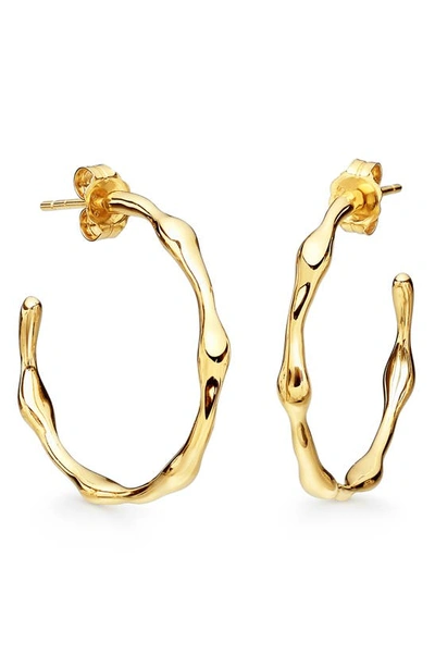 Shop Missoma Medium Molten Hoop Earrings In Gold