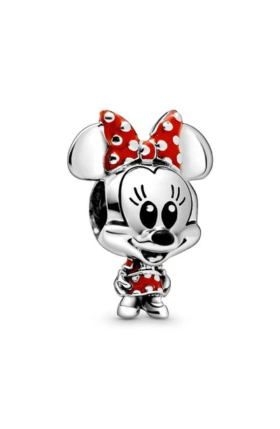 Shop Pandora Disney® Minnie Mouse Dotted Dress & Bow Charm In Multicolor