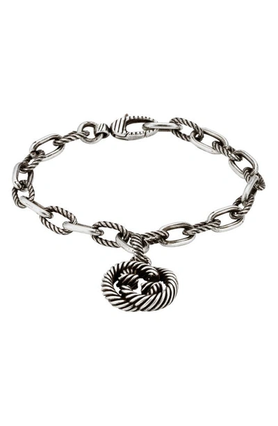 Shop Gucci Interlocking G Charm Bracelet In Silver