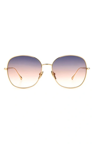 Shop Isabel Marant 59mm Gradient Round Sunglasses In Rose Gold/ Grey Shaded Pink