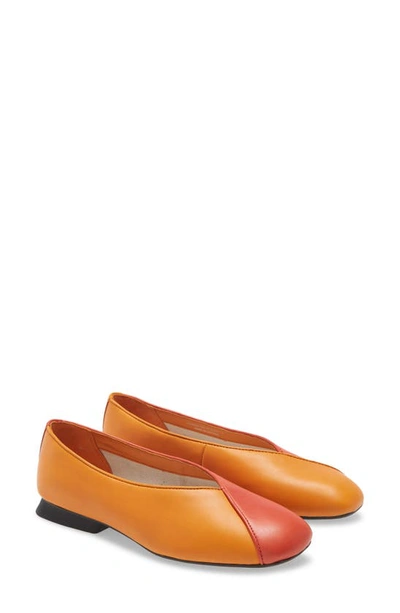 Shop Camper Twins Colorblock Flat In Bright Multicolor Leather