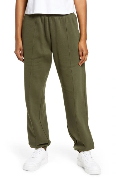 Shop Nike Sportswear Essential Fleece Pants In Cargo Khaki