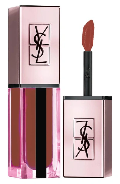 Shop Saint Laurent Water Stain Glow Lip Stain In 211 Transgressive Cacao