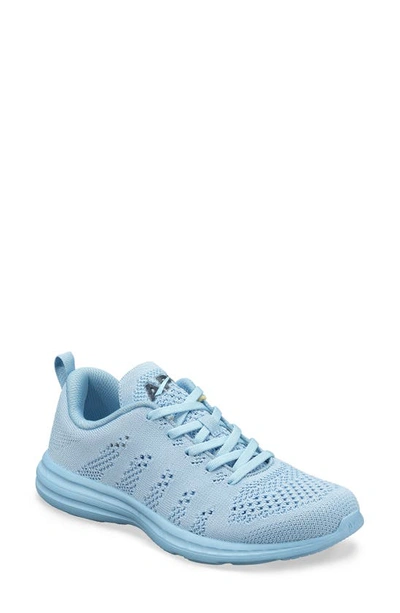 Shop Apl Athletic Propulsion Labs Techloom Pro Knit Running Shoe In Ice Blue / Midnight