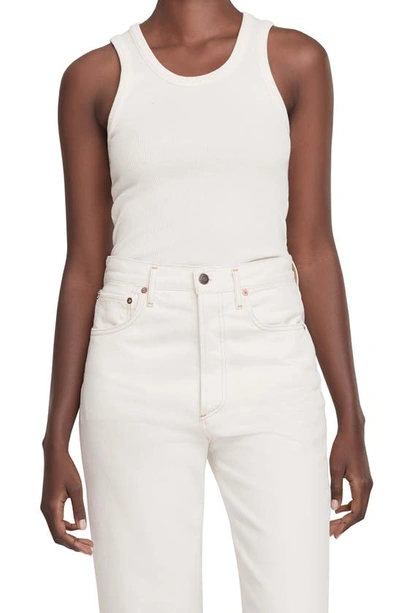 Shop Agolde Poppy Tank Top In Tissue (off White)