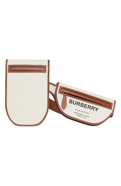 Shop Burberry Olympia Belt Bag In Natural