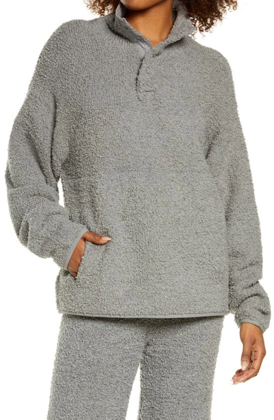 Skims Cozy Knit Pullover In Smoke ModeSens