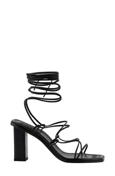 Shop Frame Le Doheny Strappy Sandal In Noir/ Noir