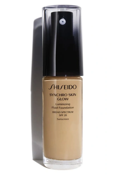 Shop Shiseido Synchro Skin Glow Luminizing Fluid Foundation Broad Spectrum In G5