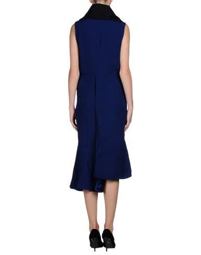 Shop Marni 3/4 Length Dress In Dark Blue