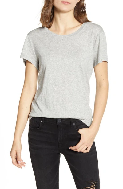 Shop Splendid Abbie Crewneck T-shirt In Heather Grey