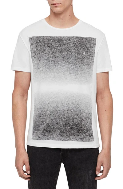 Shop Allsaints Rufus Cotton Crewneck T-shirt In Chalk White