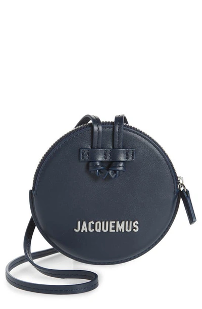 Shop Jacquemus Le Pitchou Crossbody Coin Pouch In Navy