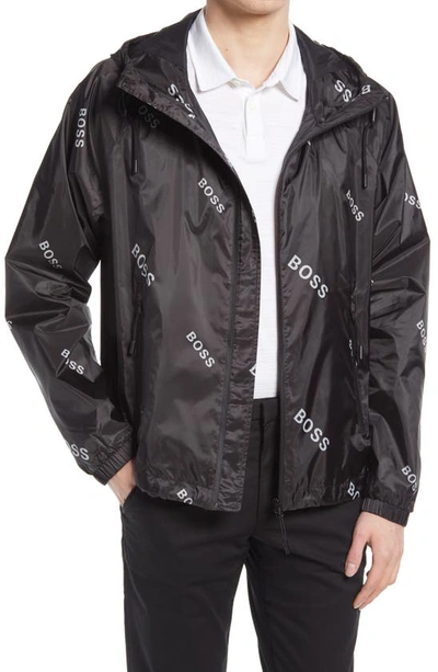 Shop Hugo Boss Caslo Windbreaker Jacket In Black